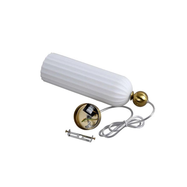 Lampa wisząca Piega 1, złoty/biały, 1x40W E14