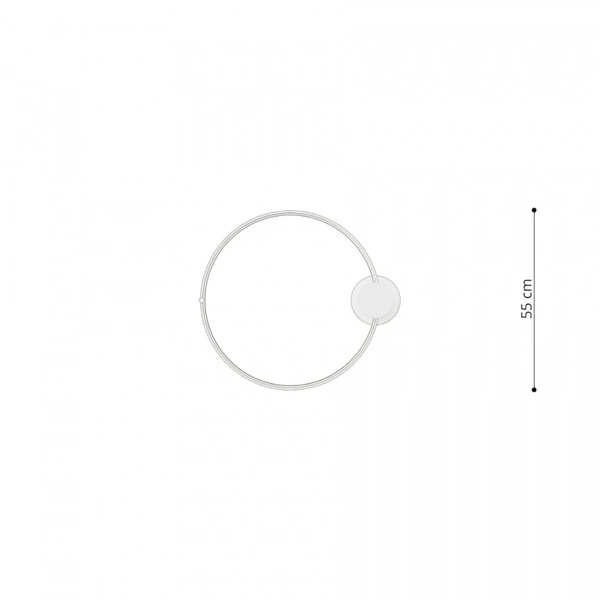 Nowoczesny plafon RIO 55 LED czarny 30W barwa neutralna 4000K TH.128