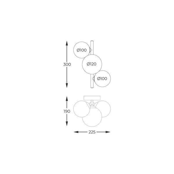 MB5918-3-EGN VILLA KINKIET ZŁOTY/GOLD
