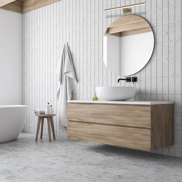 Kinkiet do łazienki lustro SHINE BRASS LED 13,8W 60cm | mosiądz