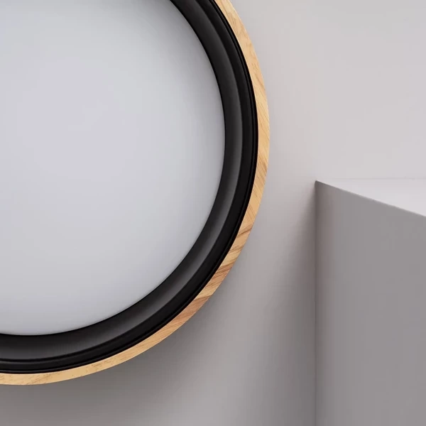 Plafon LED 21W Okrągły 50 cm Naturalne Drewno 3 Barwy Świecenia Abruzzo Vero