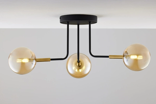 Nowoczesna Lampa sufitowa BURANO wys. 31cm 3xG9 14W IP20 | Złoty