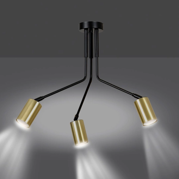 Lampa sufitowa Emibig VERNO 3 Czarny 655/3