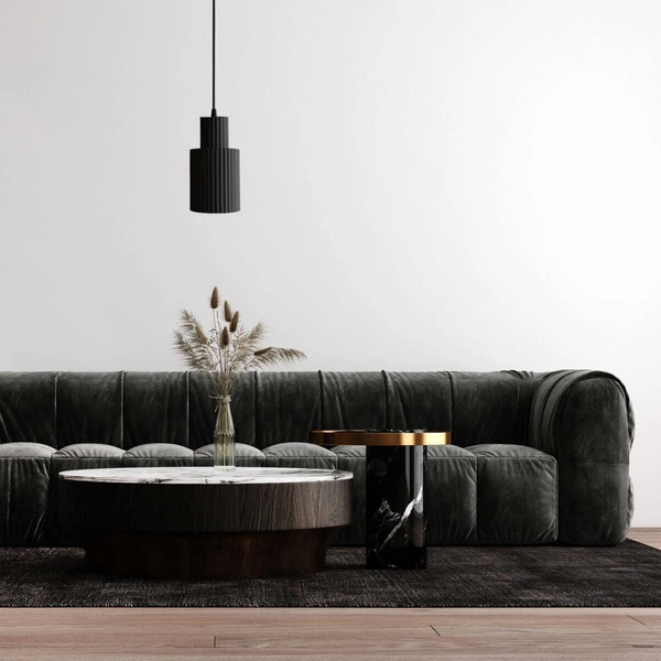 Lampa wisząca Tokio 1, duża, czarna, 1x60W E27