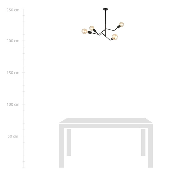 Lampa sufitowa Emibig FRIX 4 Czarny 1126/4