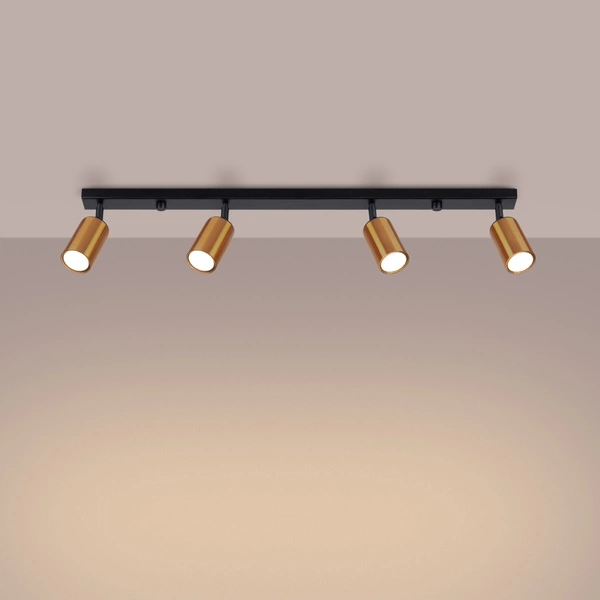 Plafon WINX 4L czarny/miedź