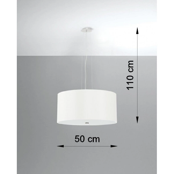 Nowoczesna lampa wisząca OTTO SL.0743 50cm biała 5xE27