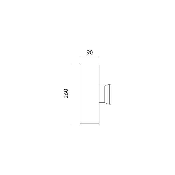 Kinkiet elewacyjny QUAZAR 4 czarny square