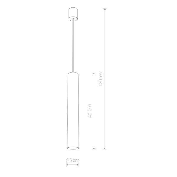 Lampa wisząca EYE GRAPHITE l L 120cm 5456