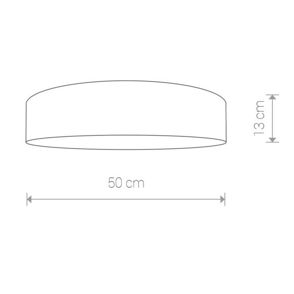 Lampa sufitowa plafon z abażurem TURDA III szary/srebrny śr. 50cm 8953