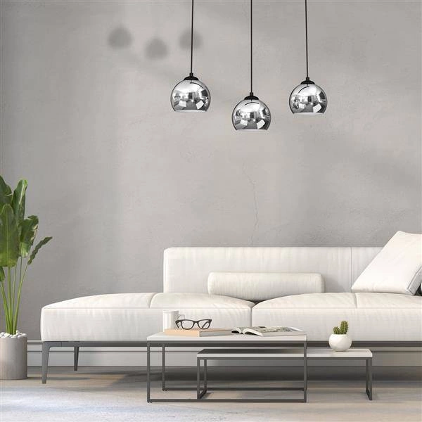 Lampa wisząca TORO, MLP7468, czarny/chrom, 3x40W E27