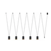 Lampa wisząca MORE TONE V 200cm 5xGU10 | czarny/złoty 7817