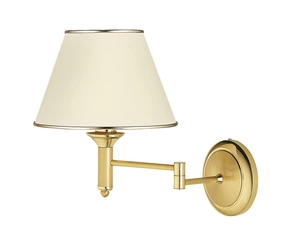 Klasyczny Kinkiet CLASSIC wys. 34cm 1xE27 15W IP20 | Mosiądz satynowany