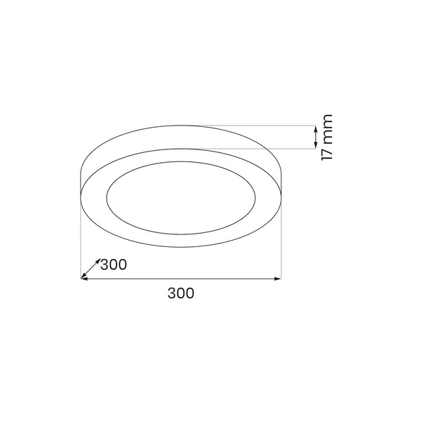 Plafon Evora Czarny Round 24W 3CCT