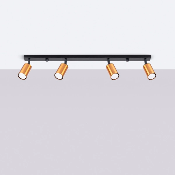 Plafon WINX 4L czarny/miedź