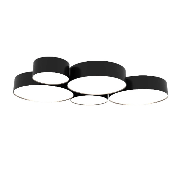 Plafon Arena 45 trzy punktowy stal czarny PVC 15W LED, SL.0124