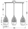 Lampa wisząca CELIA 33-51585 chrom 3x60W E27