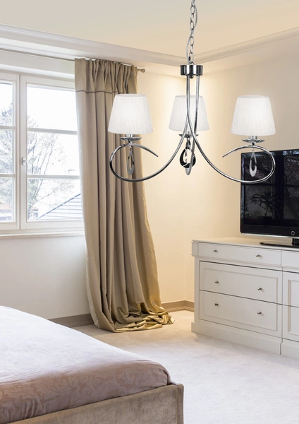 Lampa wisząca ARNIKA 33-21663 chrom/biały 3x40W E14