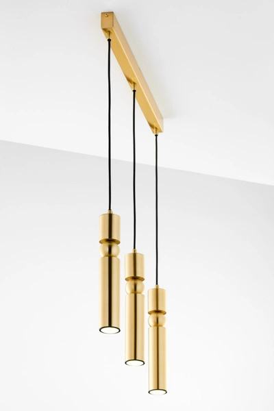 Nowoczesna Lampa wisząca ALAS wys. 120cm 3xG10 14W IP20 | Złoty