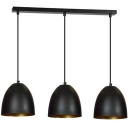 Lampa wisząca Emibig LENOX 3 Czarny / GOLD 410/3