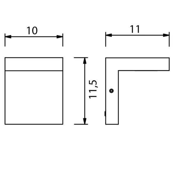 Kinkiet zewnętrzny na taras i balkon KARO KR-K100 | ciemny popiel