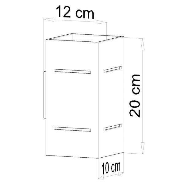 Kinkiet BLOCCO, Aluminium, Czarny, G9 40W, SL.0478