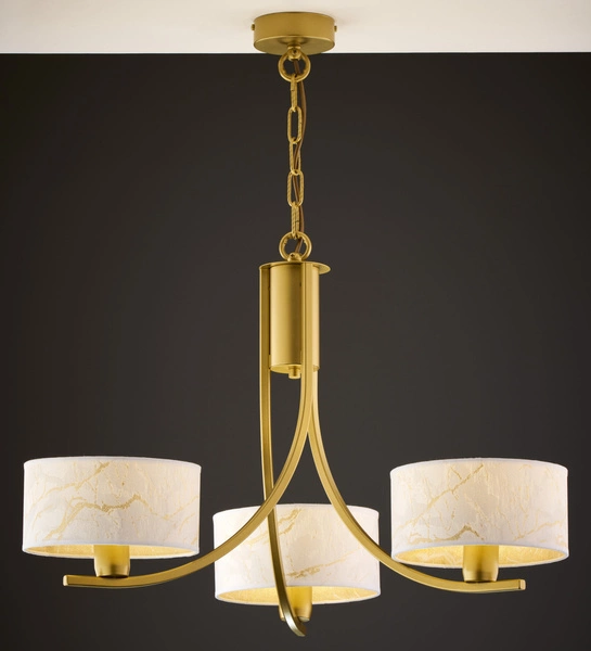 Klasyczny Żyrandol ARTHUR wys. 71cm 3xE27 15W IP20 | złoty połysk