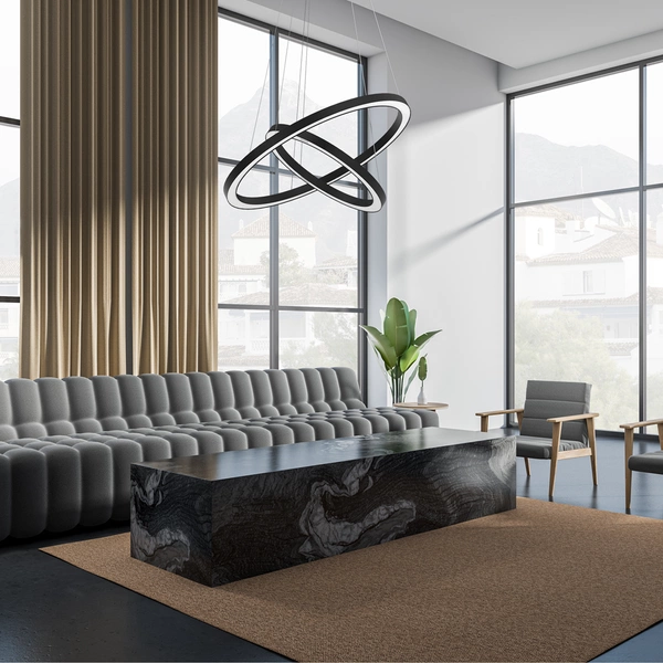 Lampa wisząca GALAXIA, ML8422, czarna, 46W LED, barwa ciepła 3500K