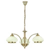 Lampa sufitowa żyrandol klasyczny AMELIA 3 punkty E27 szer. 64cm | ecru złoty