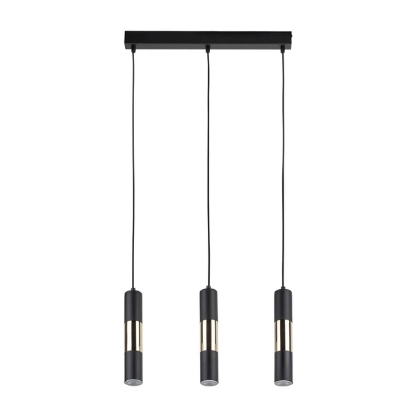 VIVIEN BLACK/GOLD LAMPA WISZĄCA 3 PŁ LISTWA 4757