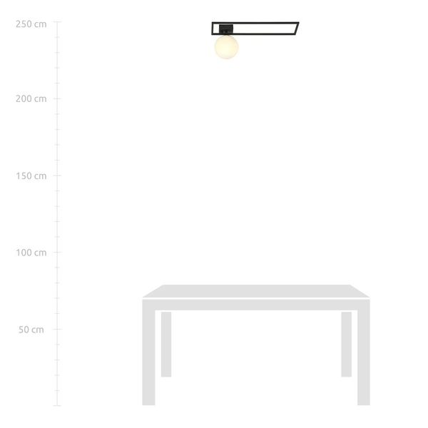 Lampa sufitowa Emibig IMAGO 1B Czarny/OPAL 1130/1B