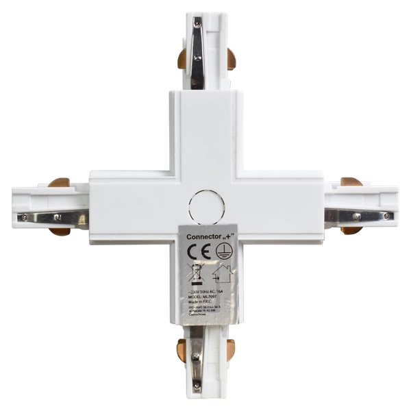 Łącznik szynoprzewodu 3-fazowego TRACK LIGHT typ "+", biały, ML7097