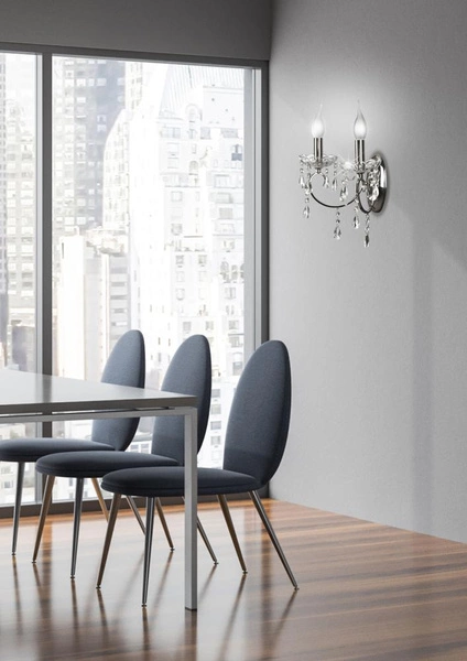 Kinkiet AURORA 22-96138 chrom/transparentny 2x40W E14