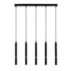 Lampa wisząca ALFA DERSO CZARNA & ZŁOTA 5xG9 60cm | 63231