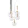 NILOS BLACK / GOLD LAMPA WISZĄCA 5 5943