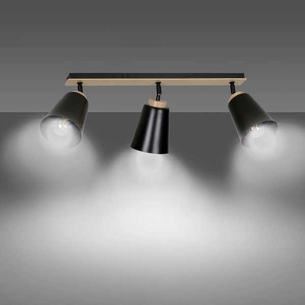 Lampa sufitowa Emibig ATLAS 3 Czarny 725/3