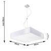 Lampa wisząca Sollux HORUS 45 Lampa  PVC, Stal, biały 3 x 15W LED, SL.0135