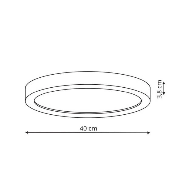 Plafon LORIA śr. 40cm I biały I 32W LED, barwa ciepła 3000K