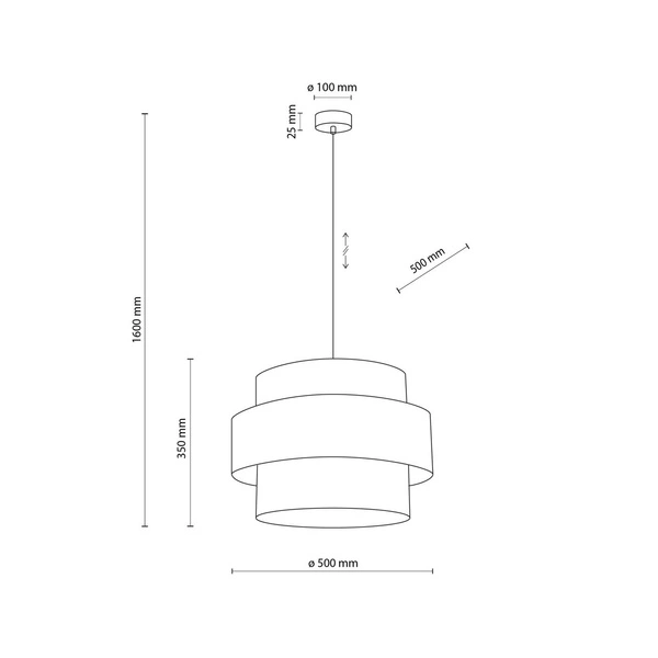 CALISTO WHITE LAMPA WISZĄCA 1 500 5095