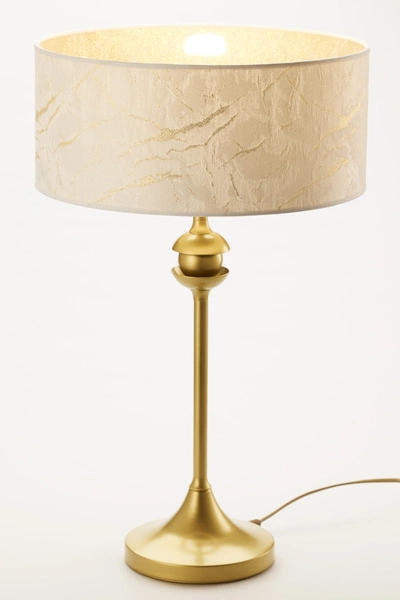 Klasyczna Lampa biurkowa KASZMIR wys. 54cm 1xE27 15W IP20 | złoty połysk