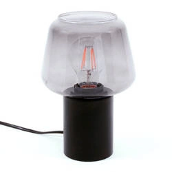 Lampa stołowa wys. 23cm ROMIO E27 | czarny