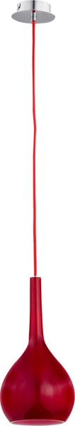 Lampa wisząca kropla zwis VETRO czerwona śr. 16,5cm