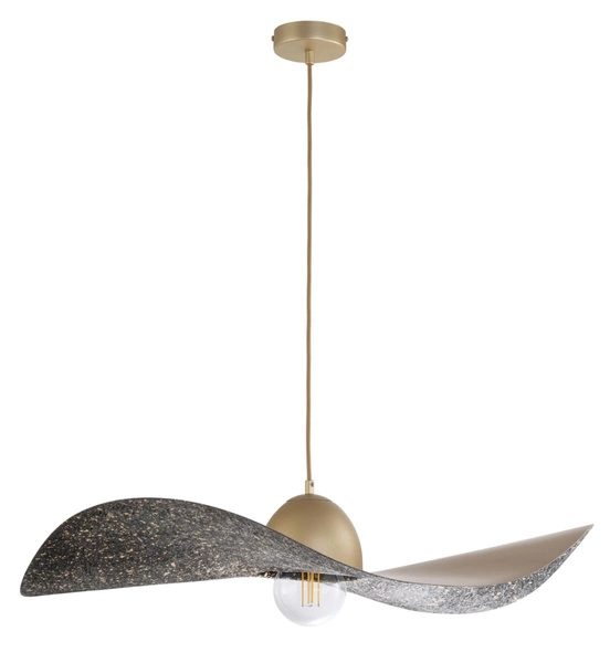 Designerska lampa wisząca KAPELLO L E27 60W śr. 76cm | złoty czarny