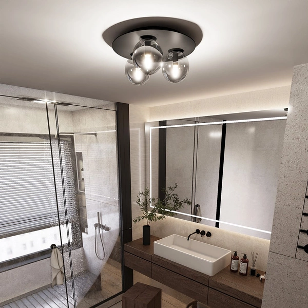 Lampa sufitowa Emibig SOLAR 3 Czarny/GRAFIT 1128/3