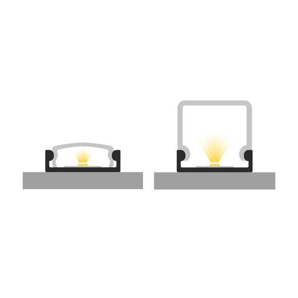 Profil LED P4-3 200cm szer. 13mm | do osłonek C1/C11 | srebrny