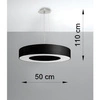 Nowoczesna lampa wisząca SATURNO SLIM SL.0750 50 cm czarna 5xE27