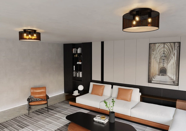 Lampa sufitowa Emibig ASTON 3 Czarny/GOLD 1148/3