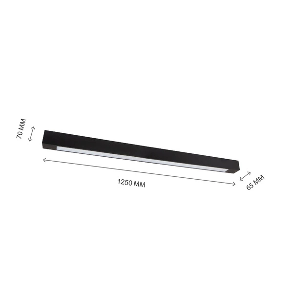 Lampa ALLDAY LED 125 cm G13 | Czarna
