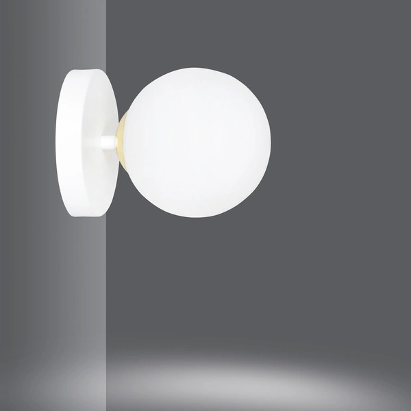 Kinkiet Emibig FLOKI K1 Biały-GOLD 1023/K1