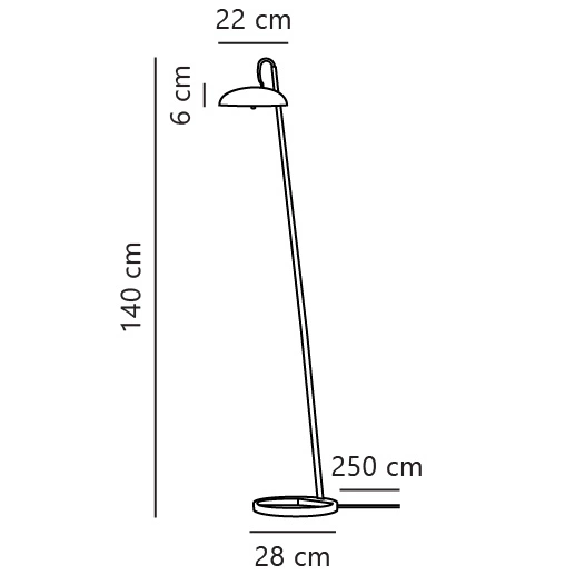 Lampa stojąca VERSALE G9 3W Metal | Czarny